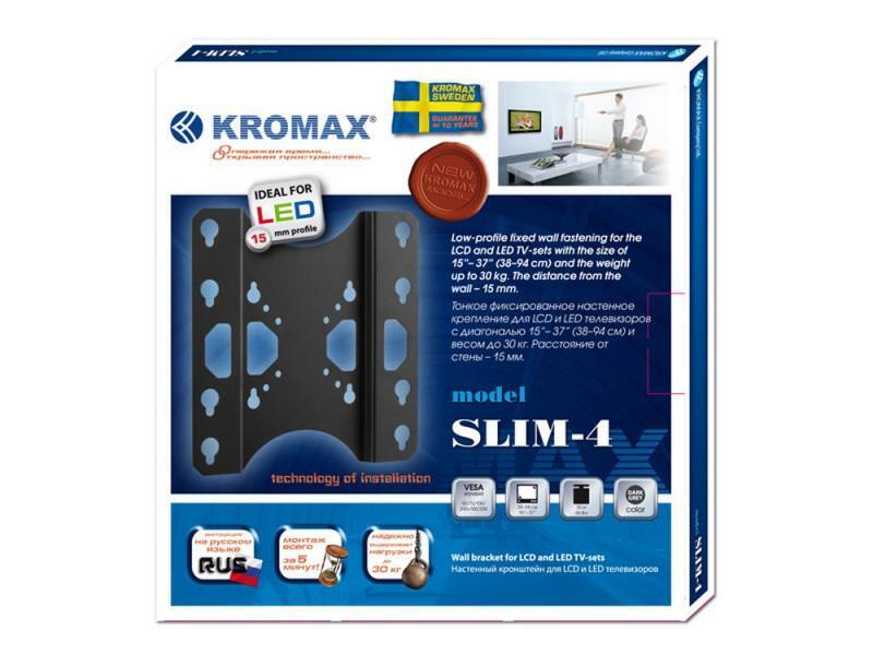 Кронштейн для телевизора Kromax SLIM-4 артикул 141866Si-1 фото 5