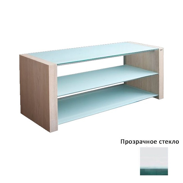 Подставка Akur CLASSIC 1000 (белый + прозрачное стекло + беленый клен) артикул 117202Si-1