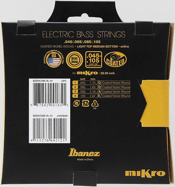 Струны для бас-гитары Ibanez IEBS4CMK артикул 306496Si-1 фото 3