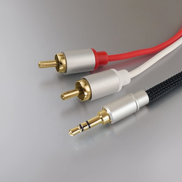 Кабель межблочный аудио Dynavox Cinchkabel Stereo 3.5Jack-2RCA 3.0m (207385) артикул 245945Si-1 фото 3