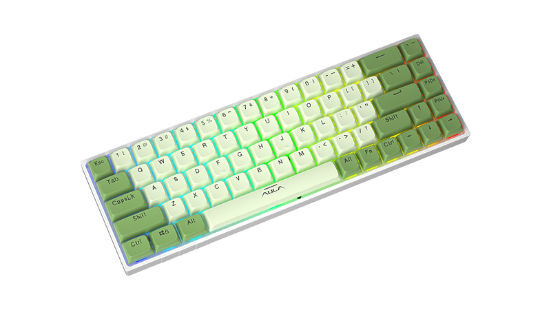 Механическая клавиатура AULA F3068 Green/White артикул 303032Si-1