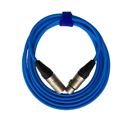 Кабель микрофонный GS-PRO XLR3F-XLR3M (blue) 10 метров артикул 313982Si-1