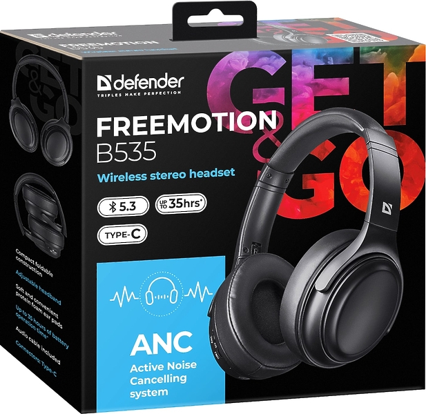 Наушники Defender Freemotion B535 Black артикул 333307Si-1 фото 13