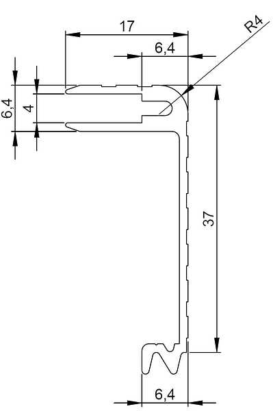 Профиль Adam Hall 6134 (длина 4 м) артикул 247792Si-1 фото 3