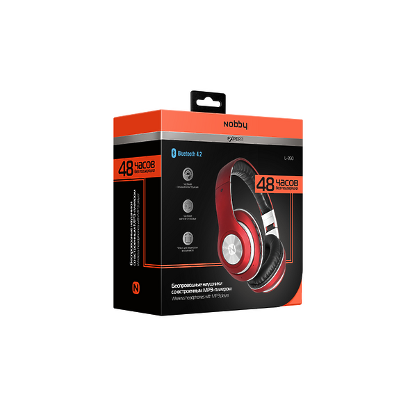 Наушники Nobby Expert L-950 NBE-BH-42-74  красный бархат артикул 189247Si-1 фото 4