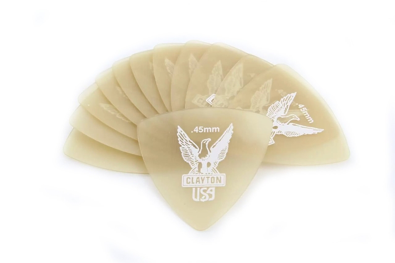 Медиаторы CLAYTON URT45/12 - 0.45 mm ULTEM gold широкие 12 шт артикул 290751Si-1