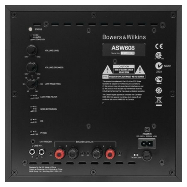 Сабвуфер Bowers & Wilkins ASW608 black артикул 302367Si-1 фото 4
