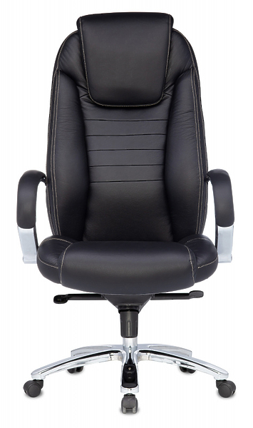 Кресло Бюрократ T-9923SL/BLACK (Office chair T-9923SL black leather cross metal хром) артикул 263366Si-1 фото 4