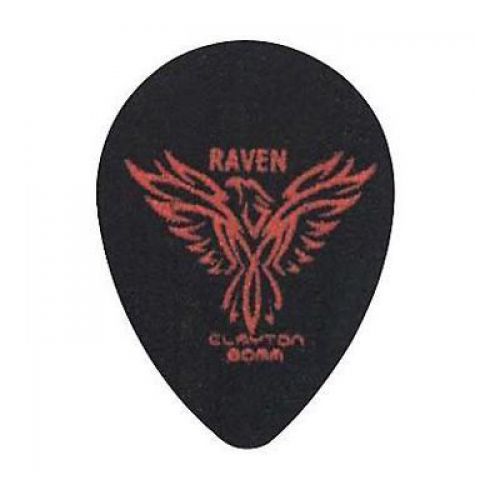 Медиаторы CLAYTON BST80/12 - 0.80 mm BLACK RAVEN уменьшенный 12 шт артикул 290693Si-1