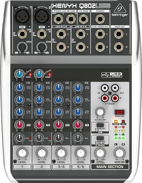 Behringer Q802USB аналоговый микшер артикул 347461SI-1