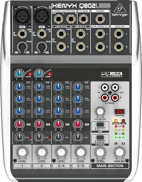 Микшерный пульт Behringer Q802USB артикул 106684Si-1