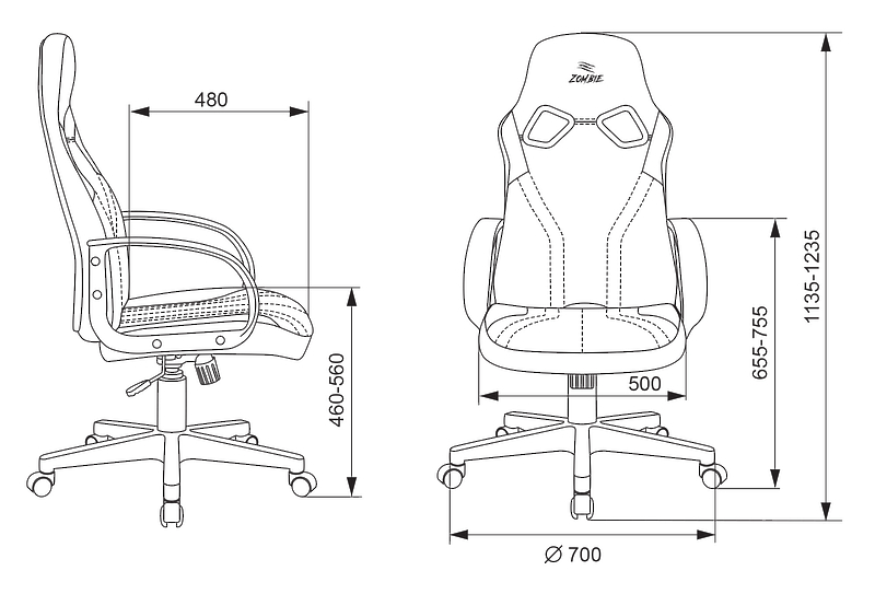 Кресло Zombie RUNNER GREEN (Game chair RUNNER black/green eco.leather cross plastic) артикул 263200Si-1 фото 7