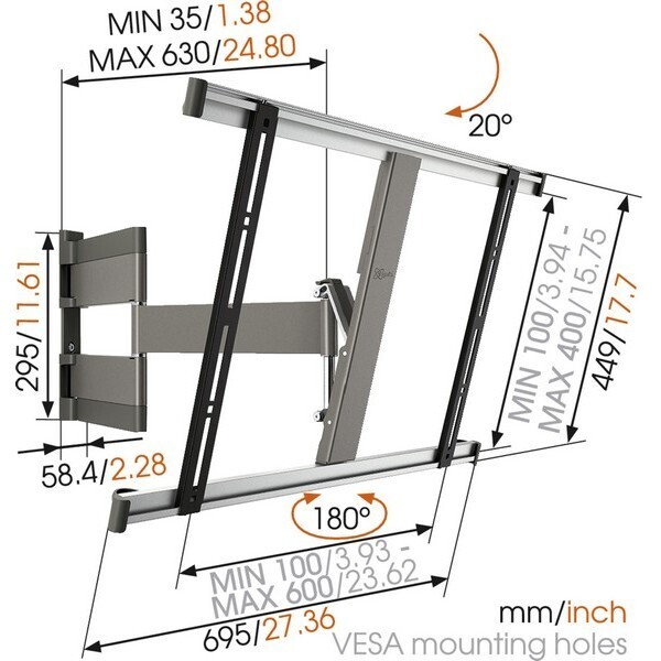 Кронштейн для телевизора Vogels THIN 345 артикул 158283Si-1 фото 4