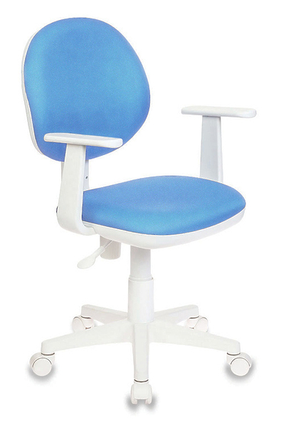 Кресло Бюрократ CH-W356AXSN/15-107 (Children chair CH-W356AXSN blue 15-107 cross plastic plastik белый) артикул 263421Si-1