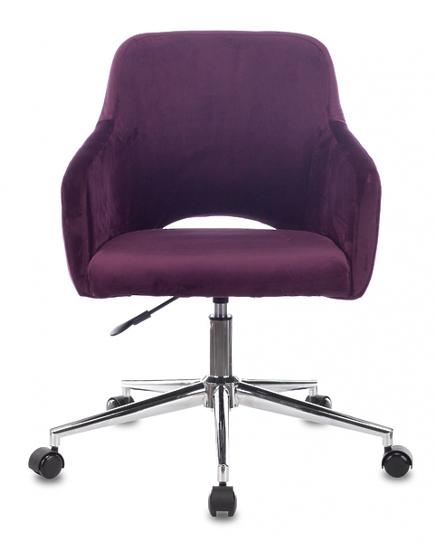 Кресло Бюрократ CH-380SL/23PLUM (Office chair CH-380SL plum Italia 23 cross metal хром) артикул 263475Si-1 фото 3