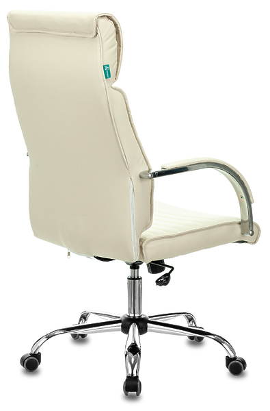 Кресло Бюрократ T-8010N/SL/IVORY (Office chair T-8010N ivory OR-10 eco.leather cross metal хром) артикул 263460Si-1 фото 5