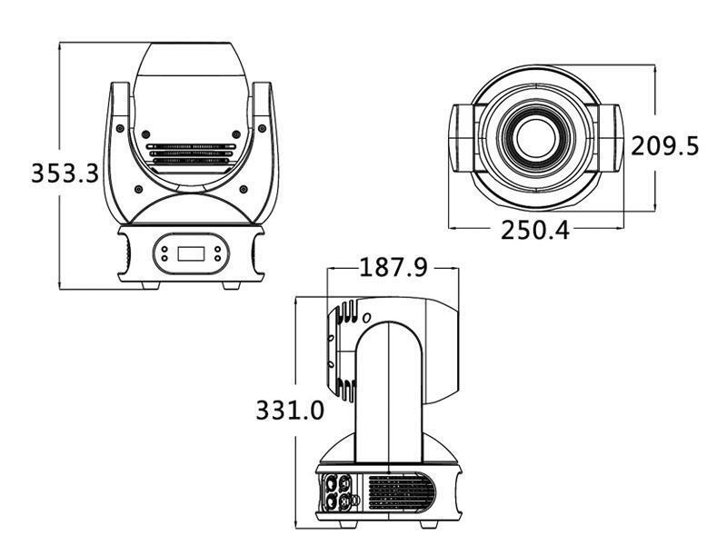 Поворотная голова Silver Star SS650XCE GEMINI 100XS SPOT артикул 218350Si-1 фото 8