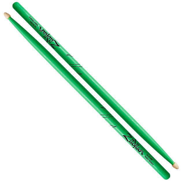 Барабанные палочки Zildjian Z5AACDGG 5A Acorn Neon Green артикул 240809Si-1
