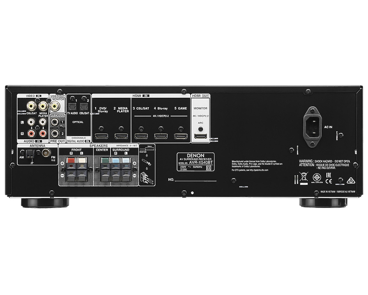 AV ресивер Denon AVR-X540BT артикул 164080Si-1 фото 3