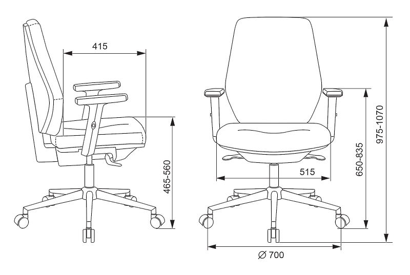 Кресло Бюрократ CH-545SL/1D/402-BG (Office chair CH-545SL beige 38-402 cross metal хром) артикул 263405Si-1 фото 6