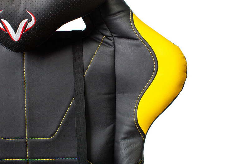 Кресло Zombie VIKING 5 AERO YELLOW (Game chair VIKING 5 AERO black/yellow eco.leather headrest cross plastic) артикул 263439Si-1 фото 3