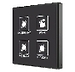 Выключатель сенсорный Zennio ZVI-SQTMD4-CUS KNX Square TMD, 4-кнопочный, 2хAI/DI, термостат, датчик температуры, LED индикация, пластиковая рамка, установка в монтажную коробку, 90х90х12 мм, произвольная графика
