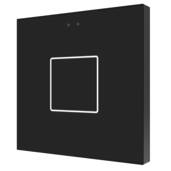 Сенсорный выключатель KNX Zennio Flat 1 V2, 1-кнопочный, черный артикул 245222Si-1