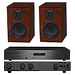 AudioLab 8200 CDQ Set Black + Wharfedale Denton Mahogany