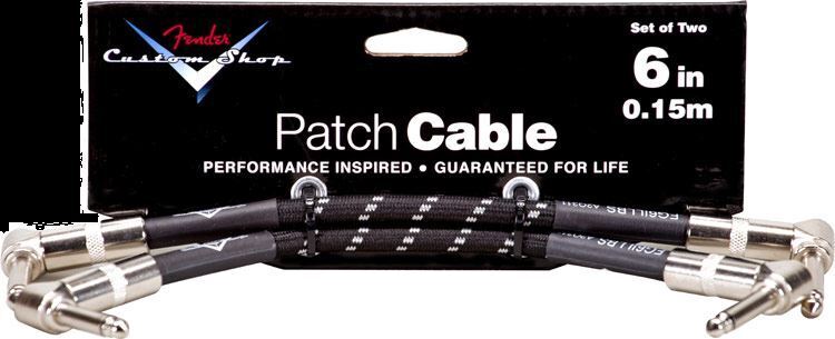 Комплект инструментальных кабелей FENDER FENDER 6' CABLE BLK 2 PACK артикул 234904Si-1