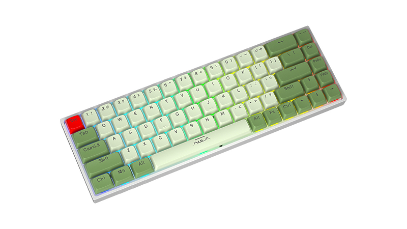 Механическая клавиатура AULA F3068 Green/White артикул 303032Si-1 фото 3