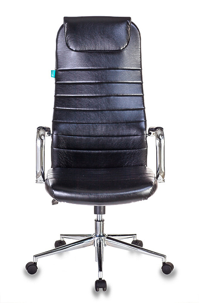 Кресло Бюрократ KB-9N/ECO/BLACK (Office chair KB-9N/ECO black eco.leather headrest cross metal хром) артикул 263293Si-1 фото 3