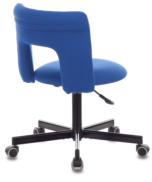 Кресло Бюрократ KF-1M/INDIGO (Office chair KF-1M blue 26-21 cross metal черный) артикул 263501Si-1 фото 5