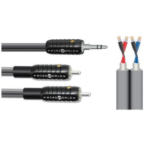 Кабель межблочный аудио Wire World Nano Silver Eclipse Mini Jack to 2RCA 2.0m (SEN2.0M) артикул 166825Si-1