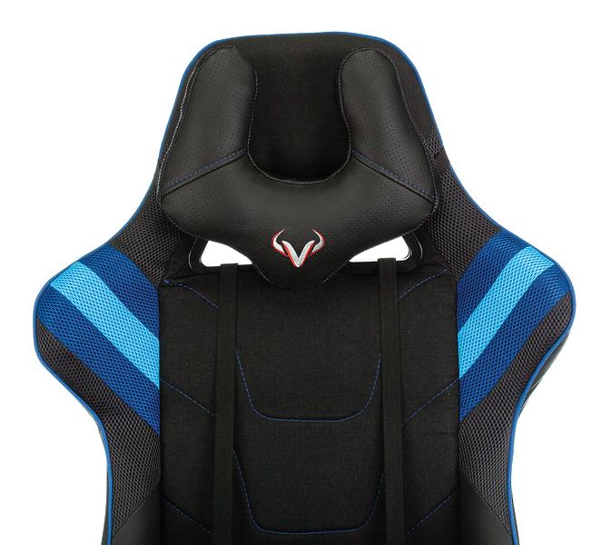 Кресло Zombie VIKING 4 AERO BLUE (Game chair VIKING 4 AERO black/blue textile/eco.leather headrest cross plastic) артикул 263280Si-1 фото 19