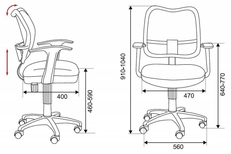 Кресло Бюрократ CH-W797/BR/TW-14C (Children chair CH-W797 brown seatbrown TW-14C mesh/fabric cross plastic plastik белый) артикул 263349Si-1 фото 5