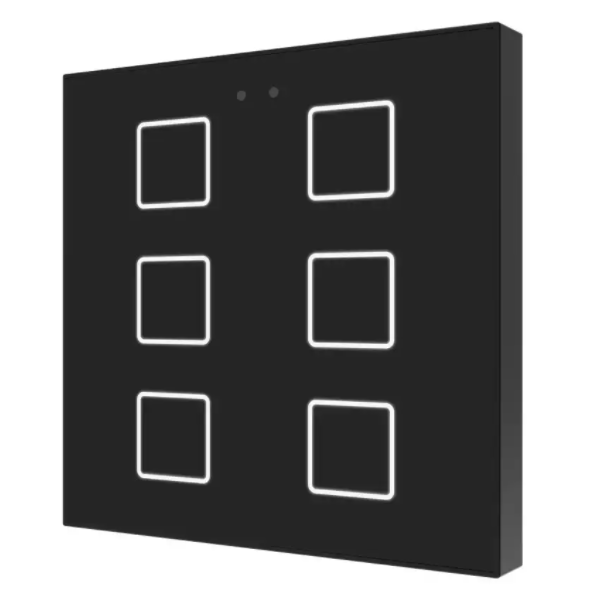 Сенсорный выключатель KNX Zennio Flat 6 V2, 6-кнопочный, произвольная графика артикул 245241Si-1 фото 4