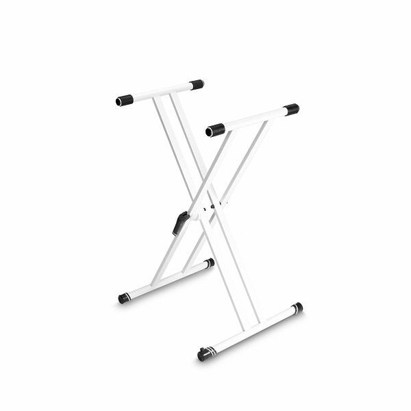 Белая стойка для клавишных инструментов X-образная с двойным каркасом Gravity KSX 2 W артикул 208563Si-1