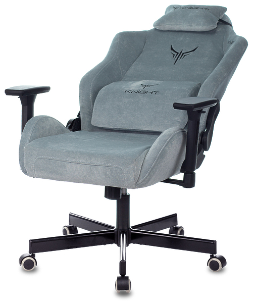 Кресло Knight N1 SKY (Game chair Knight N1 Fabric grey/l.blue Light-28 headrest cross metal) артикул 263337Si-1 фото 15