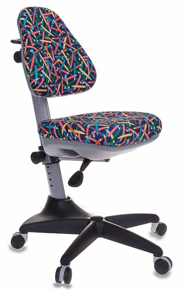 Кресло Бюрократ KD-2/G/PENCIL-BL (Children chair KD-2 blue pencils cross plastic) артикул 263510Si-1
