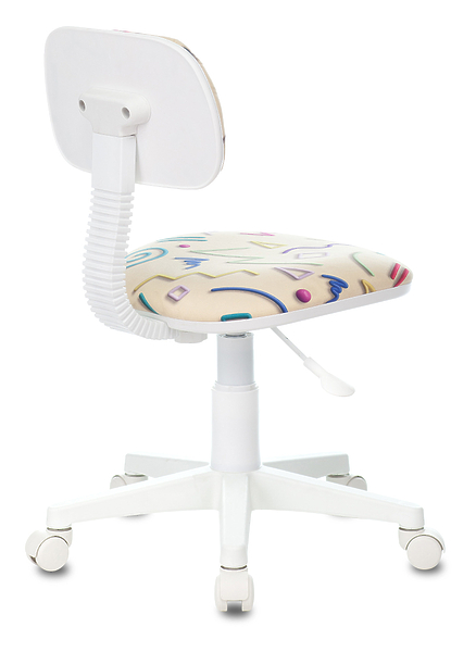 Кресло Бюрократ CH-W201NX/STICK-BG (Children chair CH-W201NX sandy Sticks 02 cross plastic plastik белый) артикул 263230Si-1 фото 5