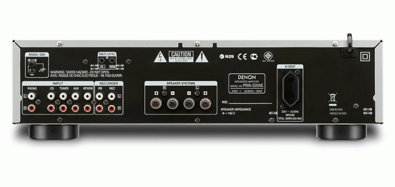 Интегральный усилитель Denon PMA-520AE black артикул 326555FV-1 фото 3