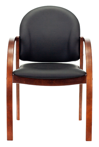 Кресло Бюрократ ДЖУНО (Chair ДЖУНО black eco.leather legs wood) артикул 263222Si-1 фото 3