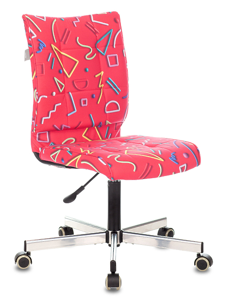 Кресло Бюрократ CH-330M/STICK-PINK (Office chair CH-330M crimson Sticks 05 cross metal хром) артикул 263283Si-1