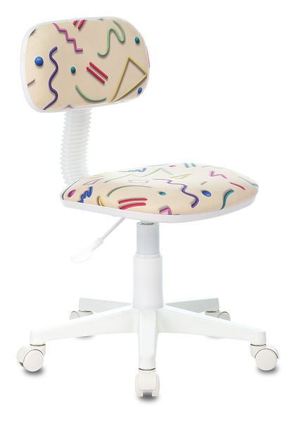 Кресло Бюрократ CH-W201NX/STICK-BG (Children chair CH-W201NX sandy Sticks 02 cross plastic plastik белый) артикул 263230Si-1