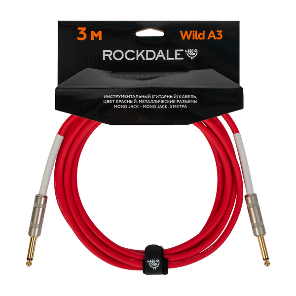 Инструментальный кабель ROCKDALE Wild A3 Red артикул 275661Si-1