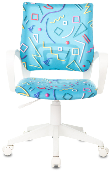 Кресло Бюрократ KD-W4/STICK-BLUE (Children chair KD-W4 blue Sticks 06 cross plastic белый plastik белый) артикул 263225Si-1 фото 3
