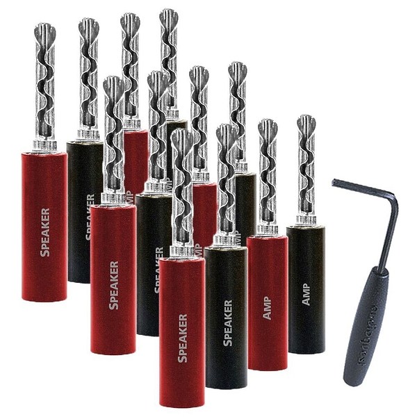 Комплект коннекторов AudioQuest SureGrip 100 BFA/Banana Silver, 12 шт. артикул 209873Si-1