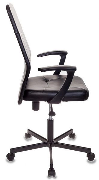 Кресло Бюрократ CH-605/BLACK (Office chair CH-605 black eco.leather cross metal черный) артикул 263420Si-1 фото 4