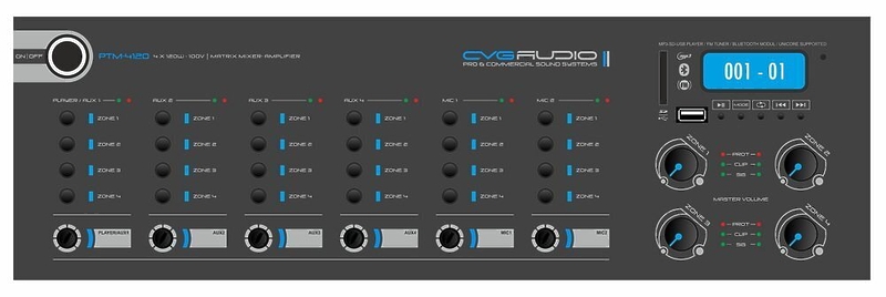 Матричный микшер-усилитель CVGaudio PTM-4120Dm артикул 228121Si-1
