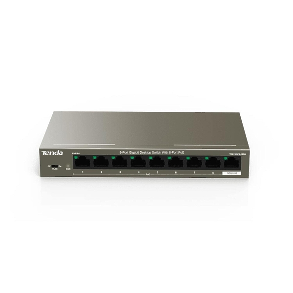 Коммутатор Tenda TEG1109P-8-102W артикул 324377Si-1